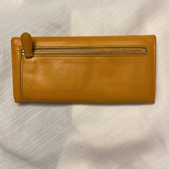 EUC - Prada Wallet Trifold Golden Yellow - Picture 3 of 12